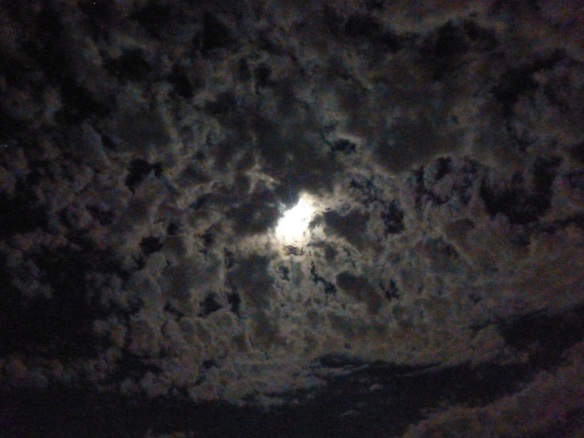 Night clouds, backlit by the moon